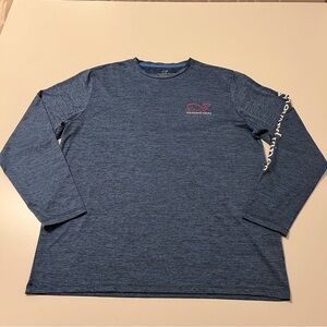 Vineyard Vines Mens Long Sleeve Performance T-Shirt - Blue - Size L
